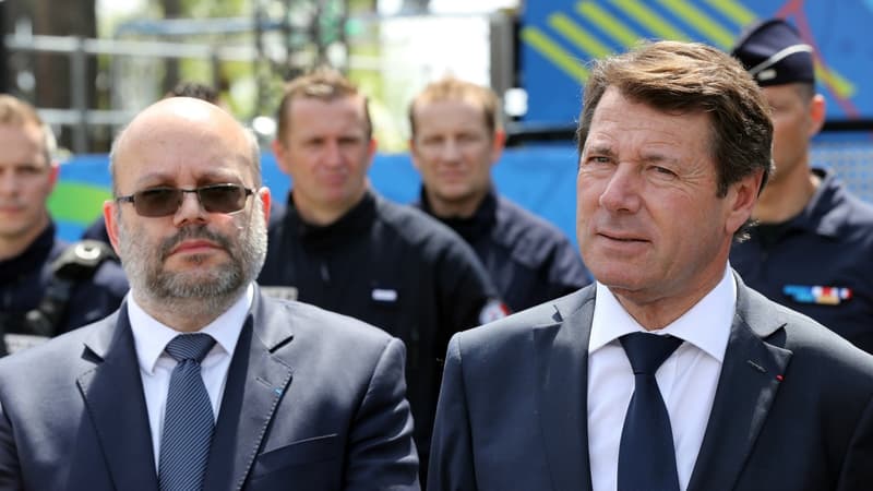Christian Estrosi viste la fan zone de Nice le 8 juin dernier.