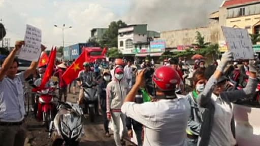 La contestation a commencé mardi et se sont étendues à tout le Vietnam.