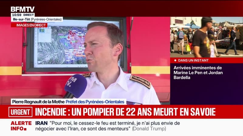 Incendie dans les Pyrénées-Orientales: "La situation s'améliore, on voit le bout du tunnel", affirme le préfet
