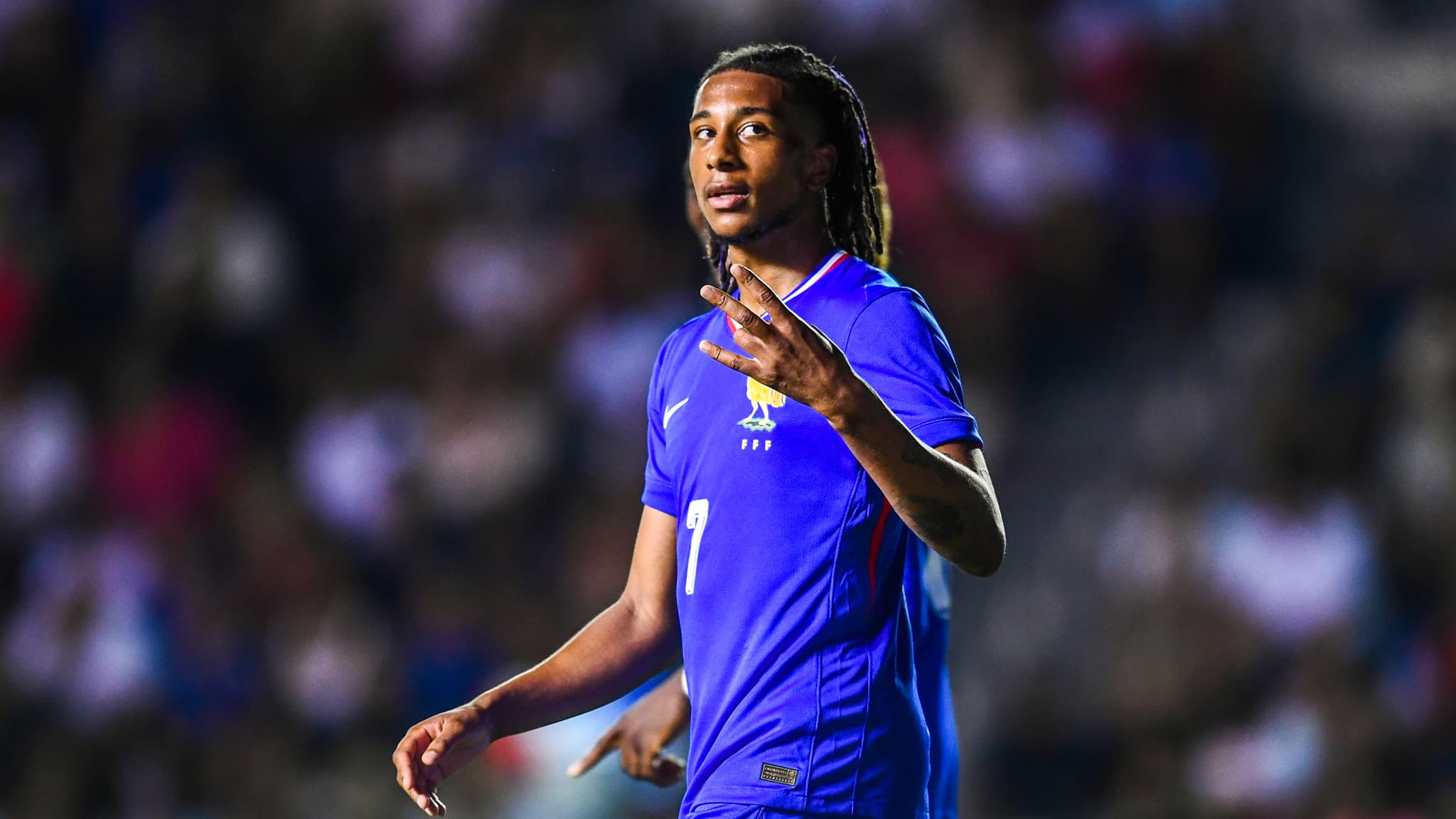 Le Français Michael Olise face à la République dominicaine le 11 juillet 2024 Le Français Michael Olise face à la République dominicaine le 11 juillet 2024