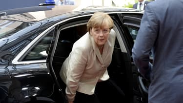 Angela Merkel, ici face à Matteo Renzi et Alexis Tsipras