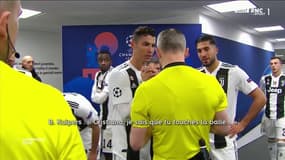 L'échange entre Ronaldo et l'arbitre par rapport au premier but refusé à CR7