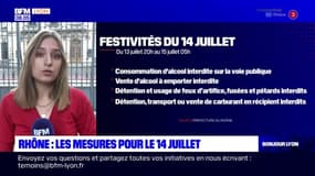Rhône: les mesures pour le 14 Juillet