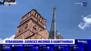 Strasbourg: exercice incendie à l'église Saint-Thomas