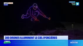 Hautes-alpes: 300 drones illuminent le ciel Orcières