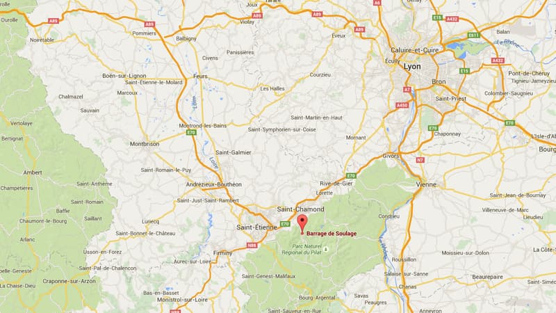 Le corps a été découvert au niveau du barrage de Soulage, près de Saint-Etienne.