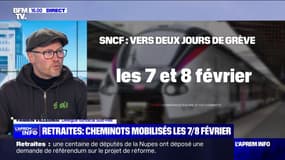 Réforme des retraites: la CGT Cheminots et SUD Rail appellent à la grève les 7 et 8 février