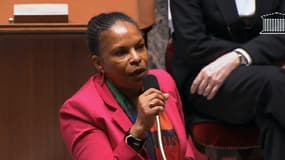 Christiane Taubira s'adresse aux députés à l'Assemblée nationale le 12 février 2013.