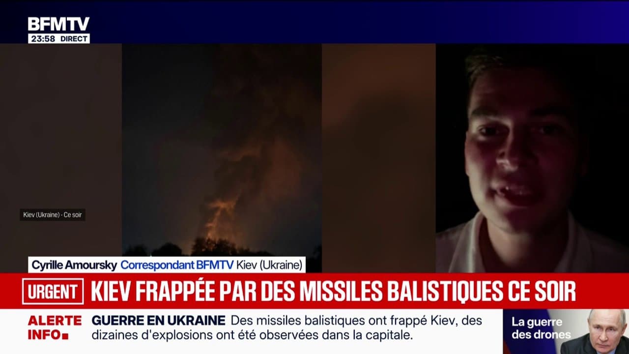 Kiev frappée ce soir: les premières photos de notre correspondant BFMTV en Ukraine