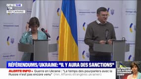 Catherine Colonna, ministre des Affaires étrangères, à Kiev: "Si la Russie procède à l'organisation de ces référendums illégaux, il y aura des sanctions"