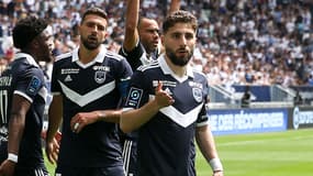 Zuriko Davitashvili et plusieurs joueurs de Bordeaux en mai 2023