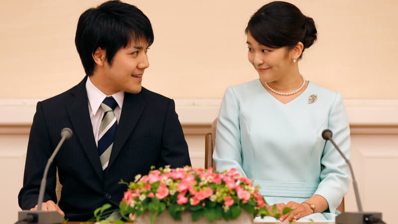 La princesse Mako annonce ses fiançailles avec son petit ami Kei Komuro, à Tokyo, le 3 septembre 2017
