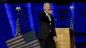 Le président élu Joe Biden s'adresse à ses supporteurs à Wilmington, le 7 novembre 2020, après avoir été déclaré vainqueur de l'élection présidentielle