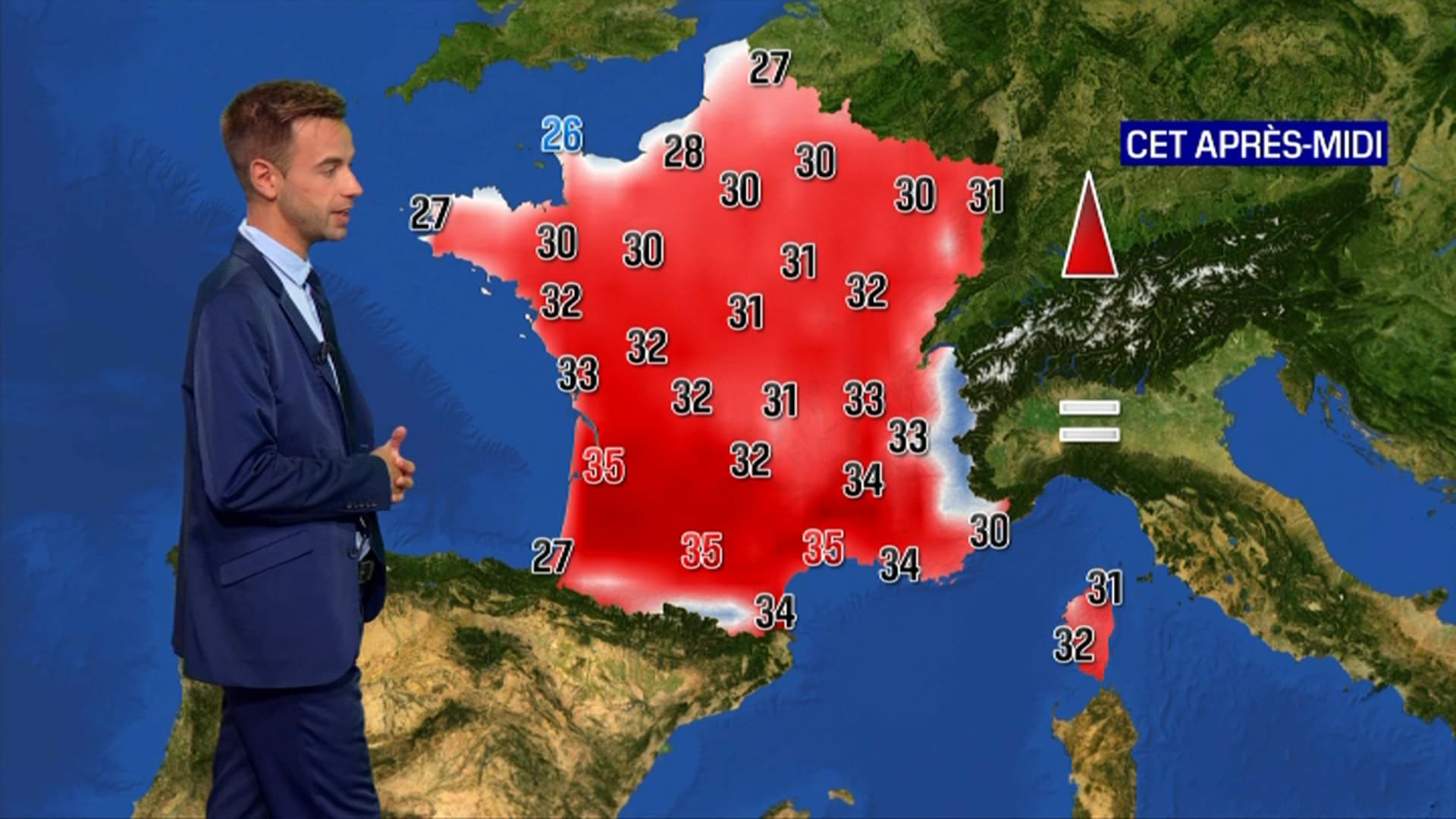 Les températures de ce lundi 8 août. Les températures de ce lundi 8 août.