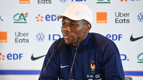 Aurélien Tchouaméni le 23 juin 2024 en conférence de presse de l'équipe de France