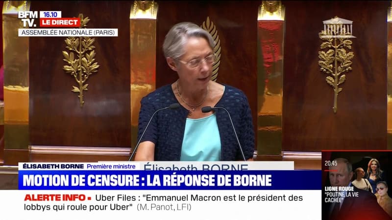 Motion de censure: le discours d'Elisabeth Borne à l'Assemblée en intégralité