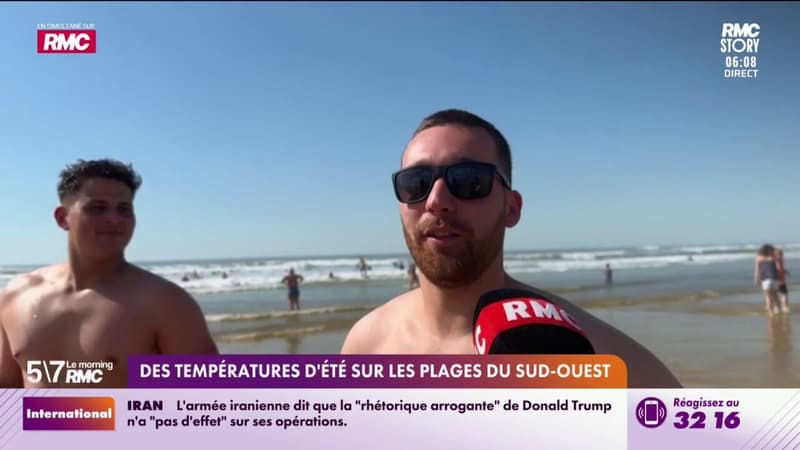Des températures d'été sur les plages du sud-ouest
