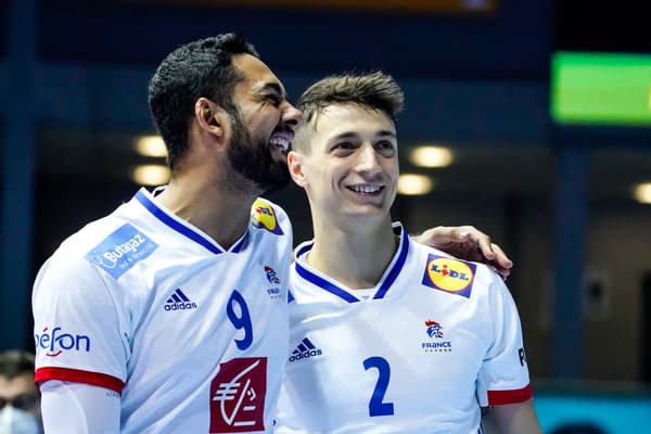 Melvyyn Richardson avec Yanis Lenne lors de France-Allemagne le 9 janvier 2022