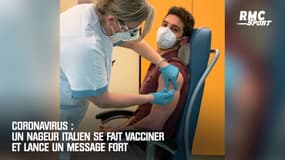 Coronavirus : Un nageur italien se fait vacciner et lance un message fort