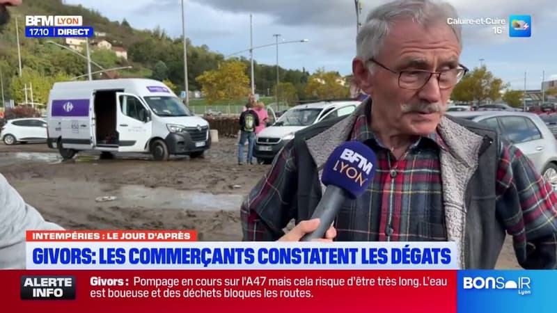 Givors: après les inondations, l'heure est au nettoyage