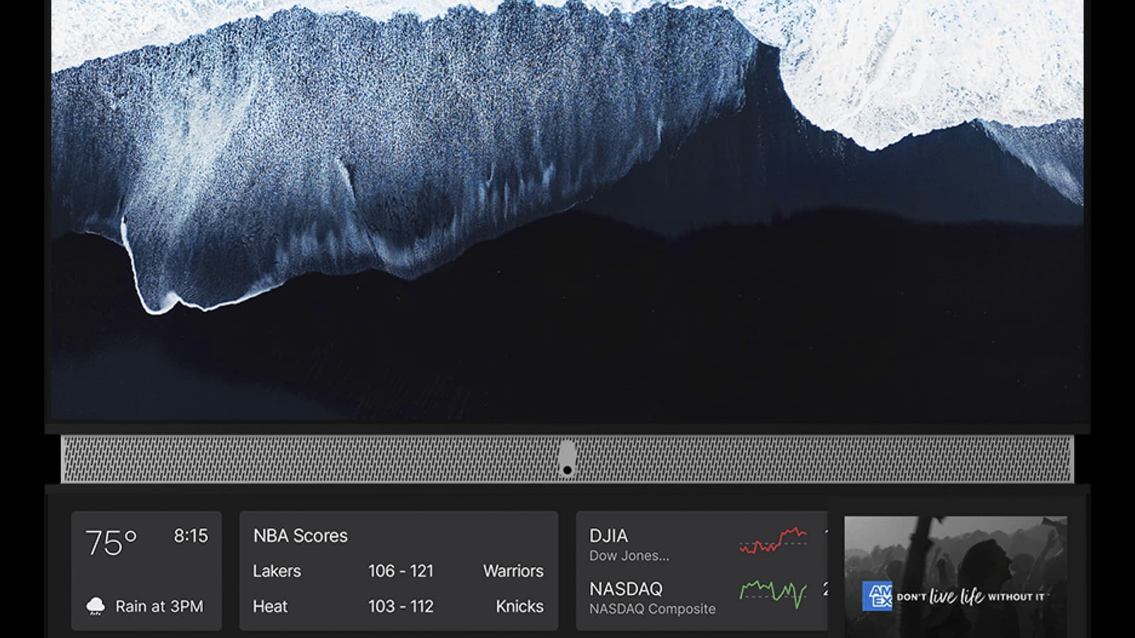 Le deuxième écran inférieur pourra être personnalisé avec des widgets Le deuxième écran inférieur pourra être personnalisé avec des widgets
