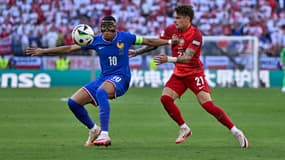 Kylian Mbappé lors de France-Pologne le 25 juin 2024