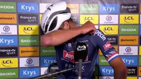 Mathieu van der Poel en larmes après la 2e étape