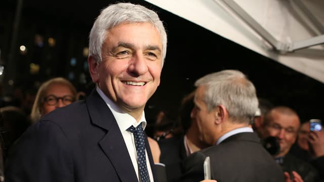 Hervé Morin à Épaignes, le 13 décembre 2015.