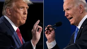 Donald Trump et Joe Biden, le 22 octobre 2020 lors de leur dernier débat à Nashville (Tennessee)