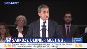 Primaire à droite: Dernier meeting de Nicolas Sarkozy à Nîmes