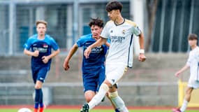 Le défenseur franco-espagnol du Real Madrid Leo Lemaitre, le 9 juin 2024 à Malmö