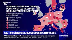 Facture énergie : 30 jours de Smic en France - 07/09