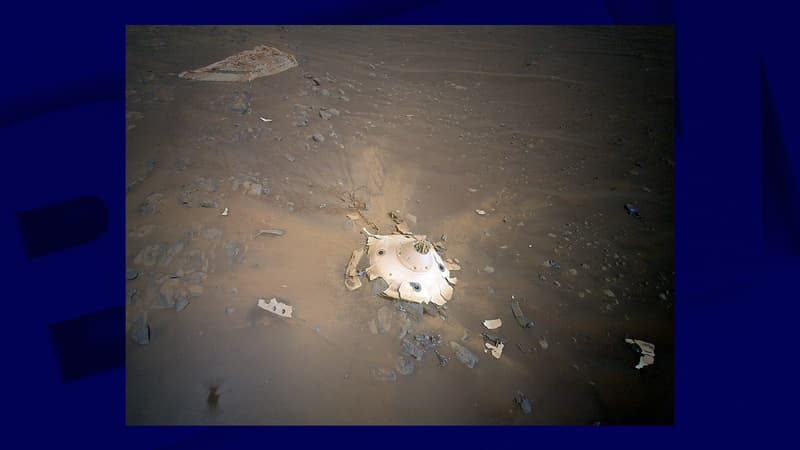Une photo prise par l'hélicoptère Ingenuity sur la surface de Mars en avril 2022