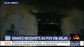 Au Puy-en-Velay, une partie de la préfecture de Haute-Loire a été incendiée
