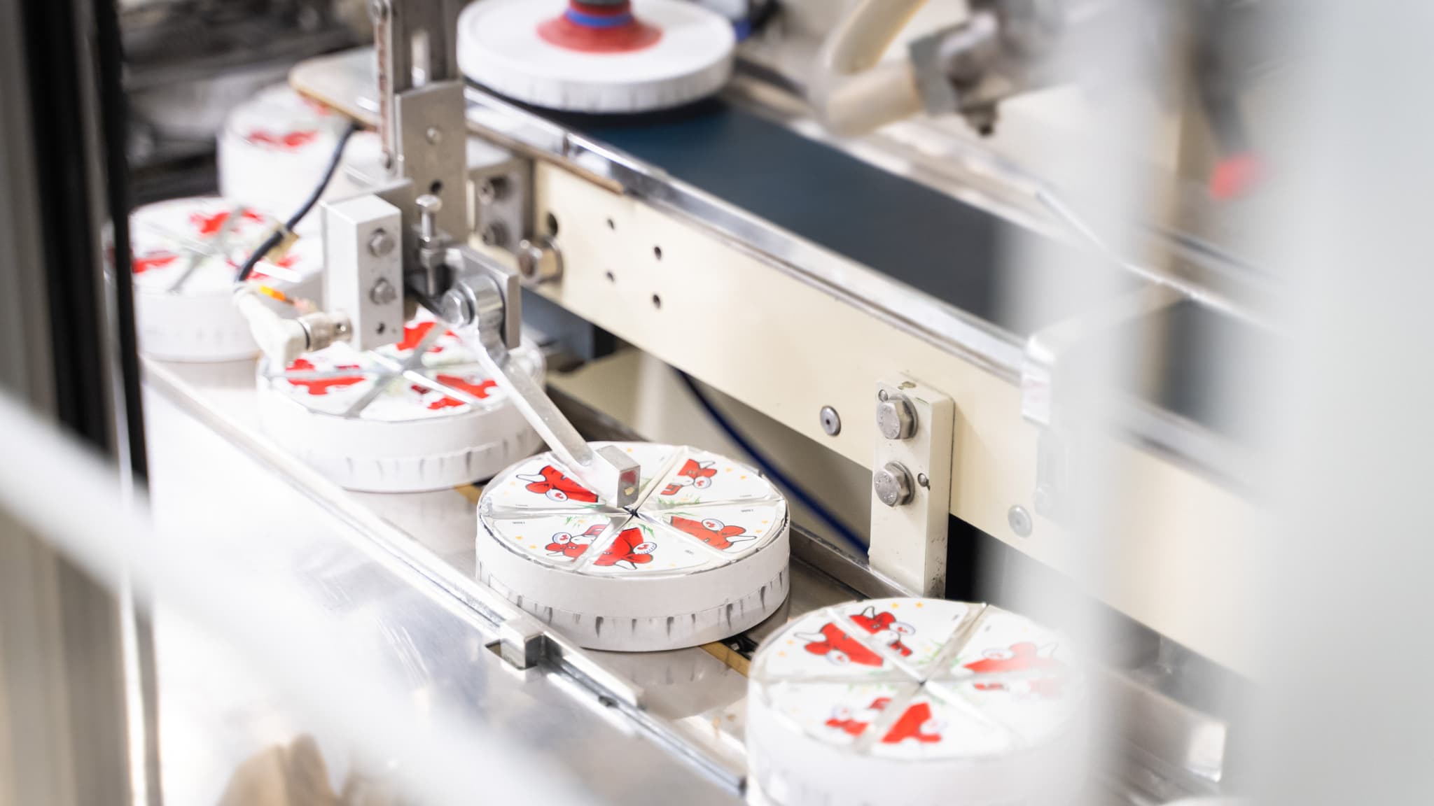 Une ligne de production à l'usine Bel de Dole (Jura).