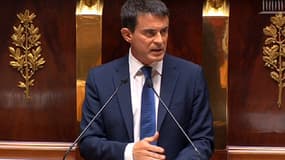 Le Premier ministre, Manuel Valls, lors de son discours de politique générale à l'Assemblée, le 16 septembre 2014.