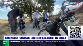 Alpes-de-Haute-Provence: les habitant de Valensole se baladent en Solex