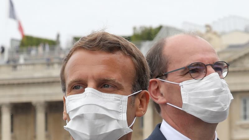 Emmanuel Macron et Jean Castex le 14 juillet 2020. 