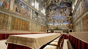 La chapelle Sitine a été spécialement aménagée pour le conclave.