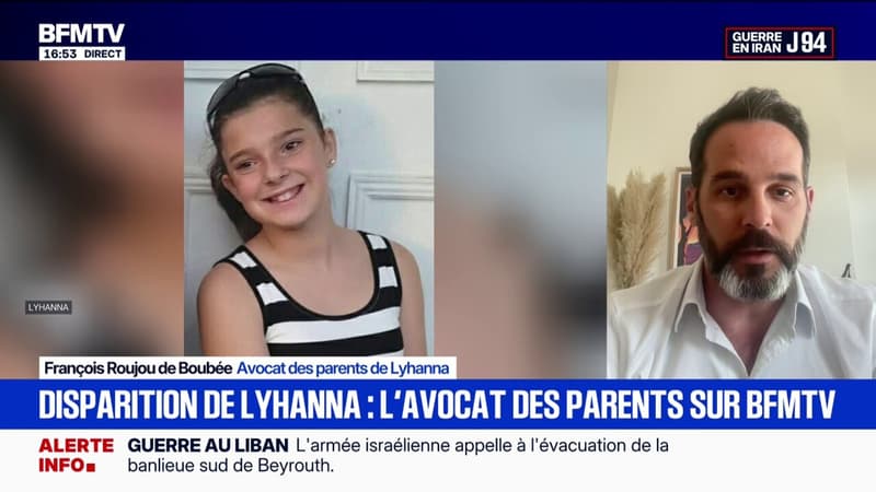 Disparition de Lyhanna: "C'est la pire chose qui puisse arriver à des parents", déclare l'avocat de la famille