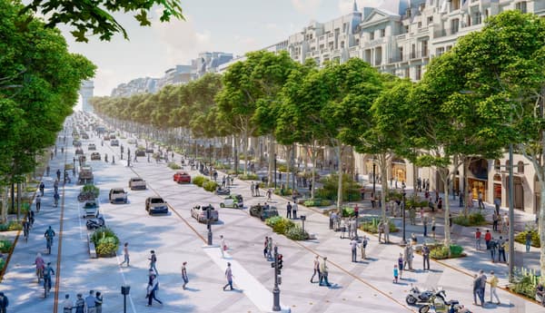 Le projet "Réenchanter les Champs" prévoit de végétaliser davantage l'avenue. Le projet "Réenchanter les Champs" prévoit de végétaliser davantage l'avenue.
