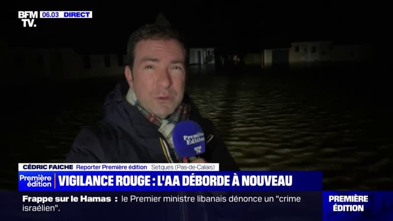 Inondations dans le Pas-de-Calais: le fleuve Aa déborde à nouveau