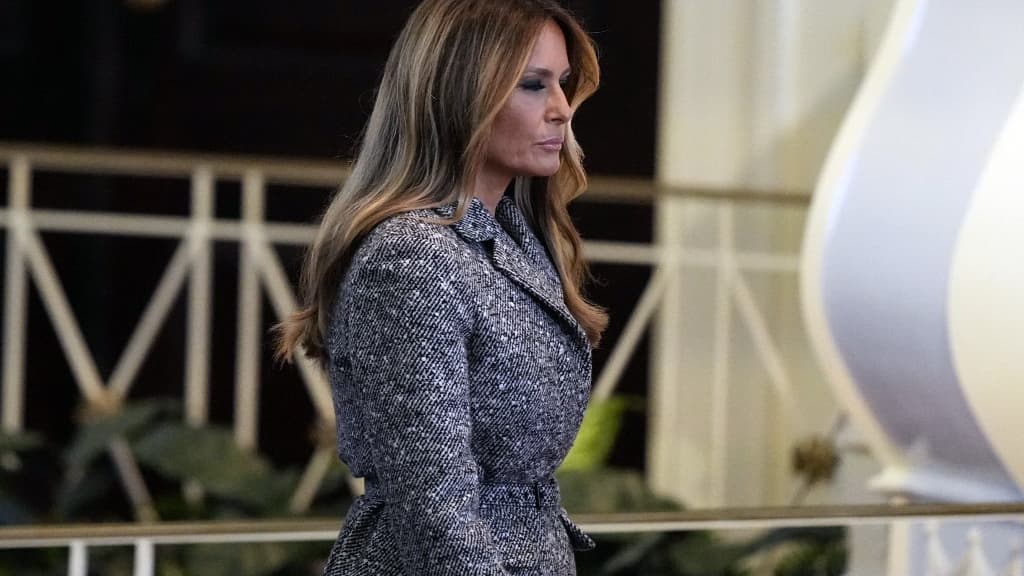 Melania Trump is absent from her husband’s campaign in a rare public appearance
