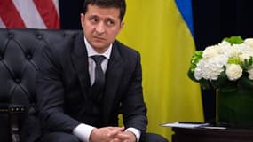 Le président ukrainien Volodymyr Zelensky lors d'une rencontre avec Donald Trump à New York, le 25 septembre