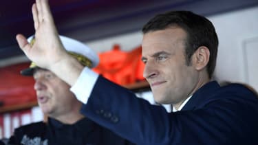 Emmanuel Macron, le 1er juin à Lorient.