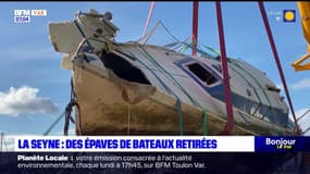 La Seyne-sur-Mer: des épaves de bateaux retirées