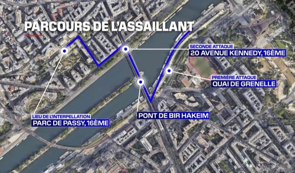 Le parcours de l'assaillant lors de l'attaque mortelle à Paris, le 2 décembre 2023