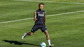 Noa Lang à l'entraînement avec Naples, le 17 juillet 2025.