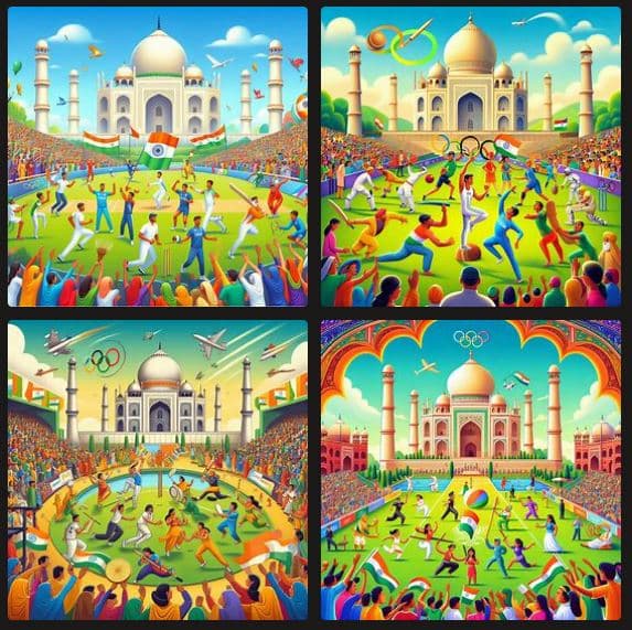Dall-E imagine les JO en Inde