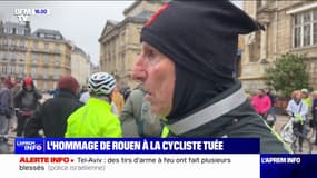 "À vélo, on n'est plus en sécurité": plus de 300 personnes se sont rassemblées en hommage à cette cycliste morte percutée par une voiture à Rouen